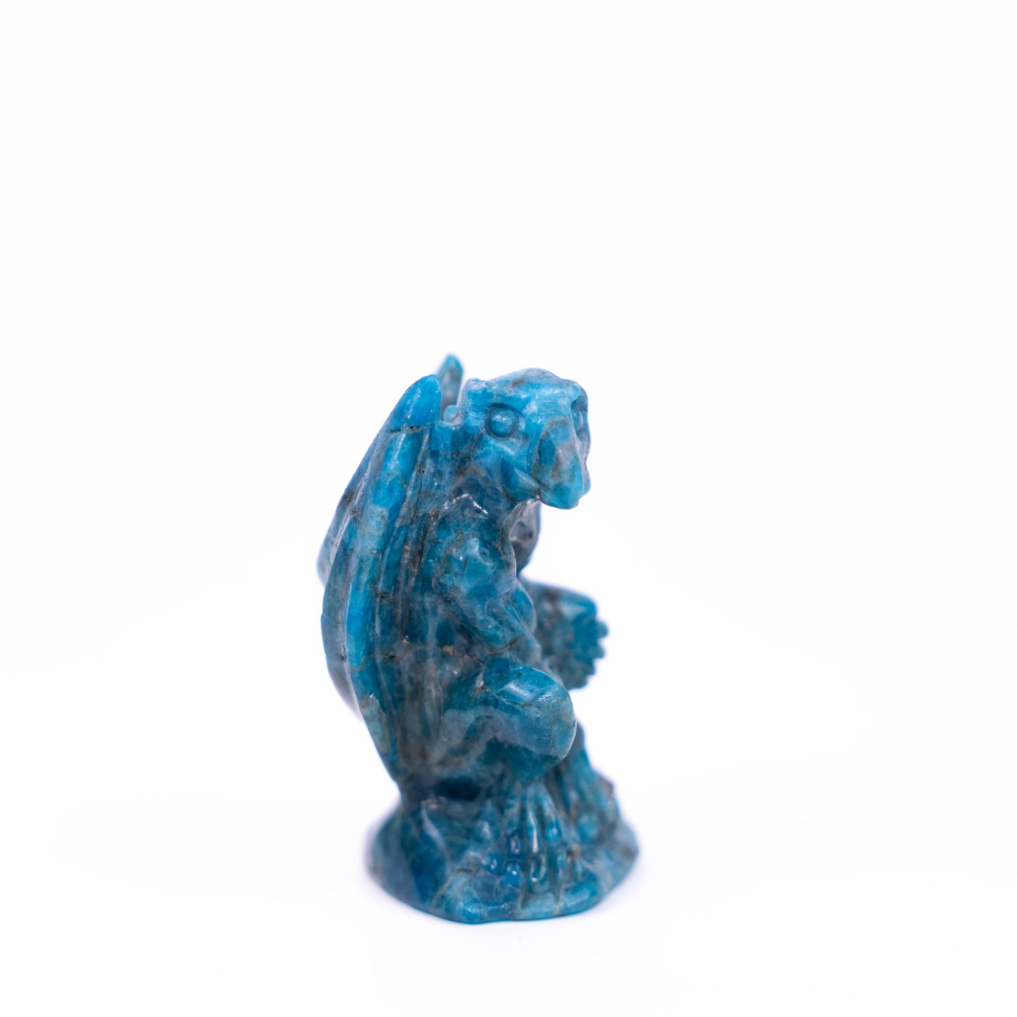 Apatite carved hawk-beaked demon Crysta Figurines Carved Gemstone Animals Statue Sculpture Healing Stone