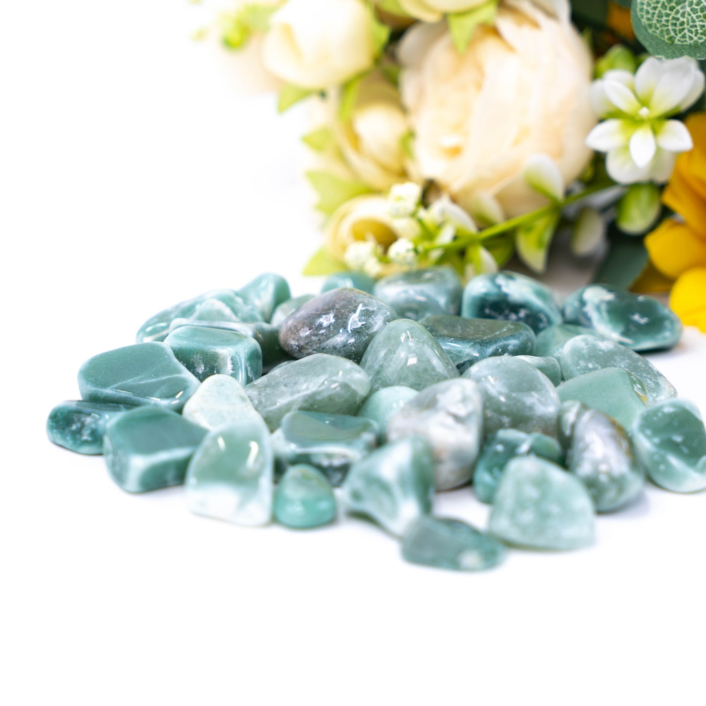 Green Aventuring Tumbled Stones | Polished Crystals Healing | Natural Stones | Feng Shui | Chakra Balancing | Good Luck | Reiki Gift