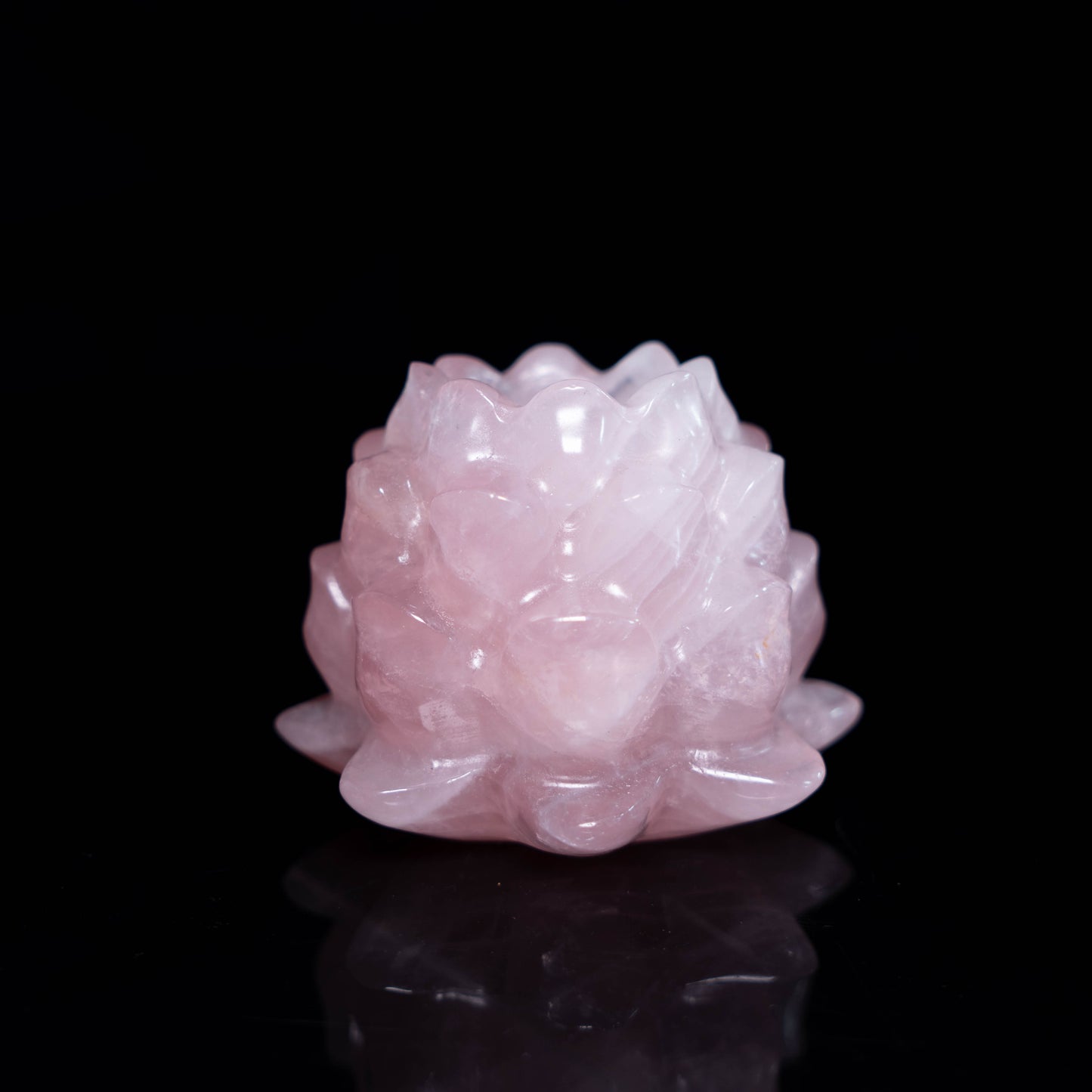 Rose Quartz Lotus Candle Holder for Wedding, Festival, Party & Windowsill Decor, Desk Decor and setup