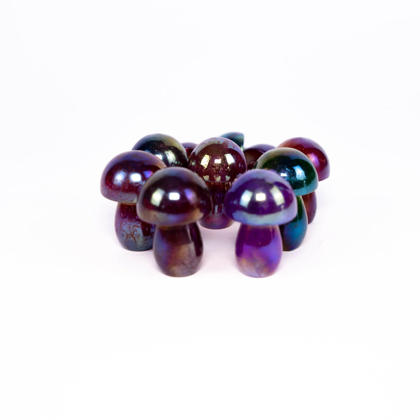 Aura Mushroom Carved Mushroom Polished Crystal Cute Mushroom Stones