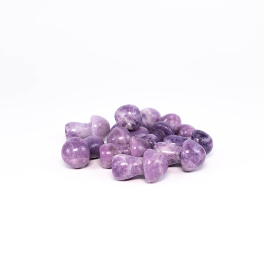 Purple Mica Mushroom Carved Mushroom Polished Crystal Cute Mushroom Stones