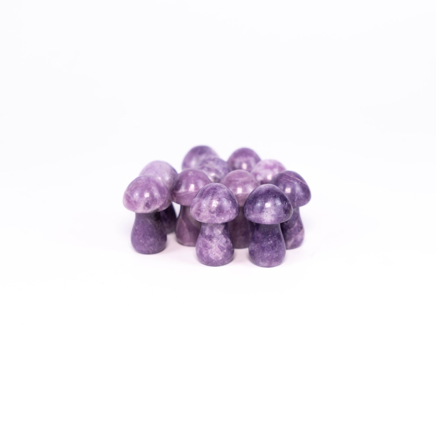 Purple Mica Mushroom Carved Mushroom Polished Crystal Cute Mushroom Stones