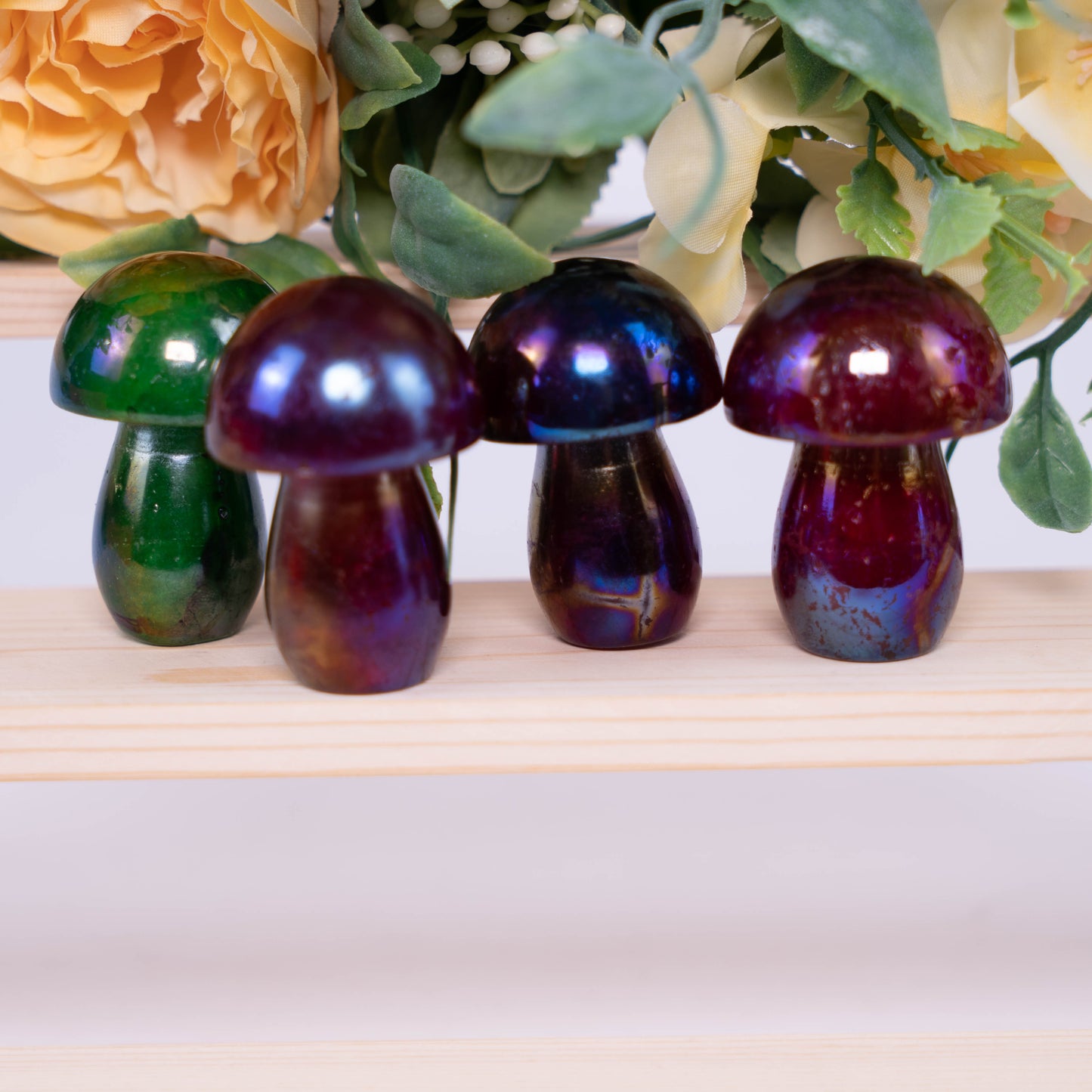 Aura Mushroom Carved Mushroom Polished Crystal Cute Mushroom Stones