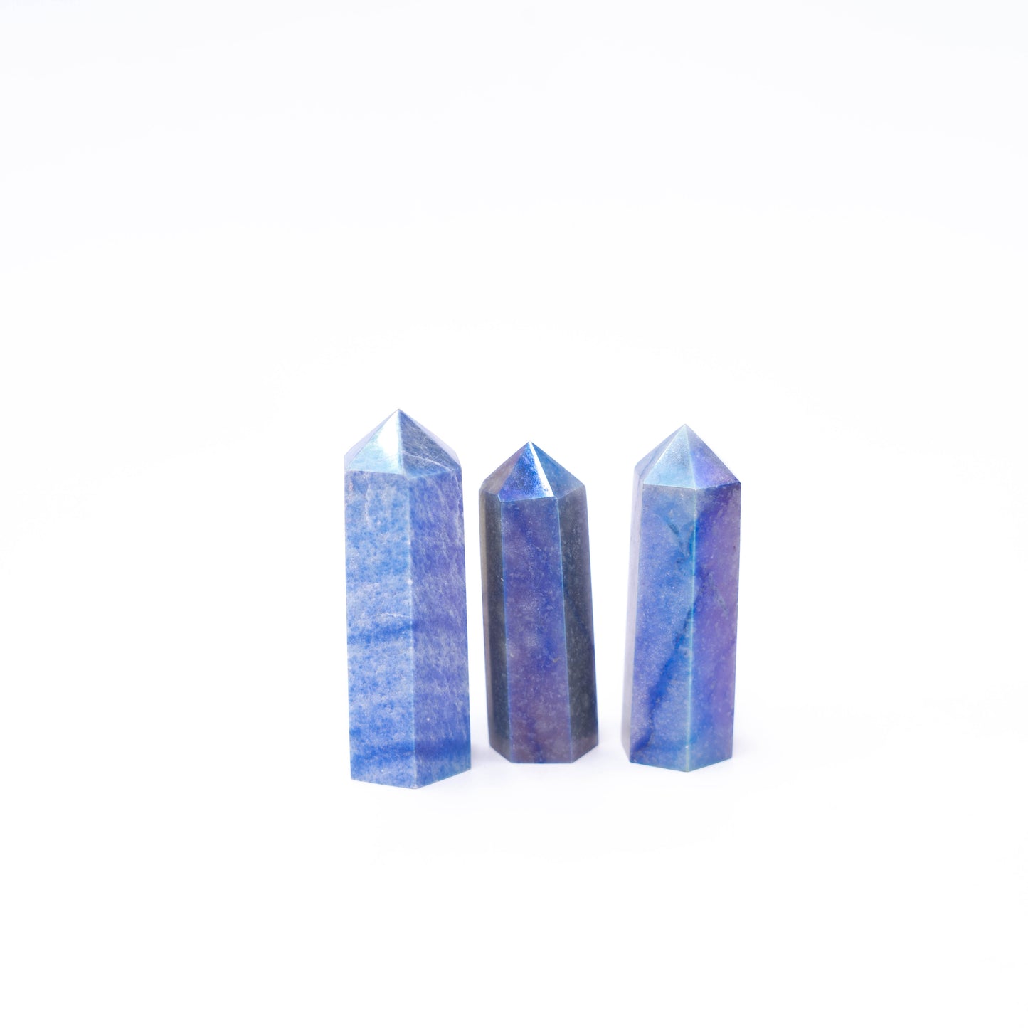 Aura Blue Aventurine Single Point Healing Crystal Wands Quartz Points Chakra Stone Reiki Meditation