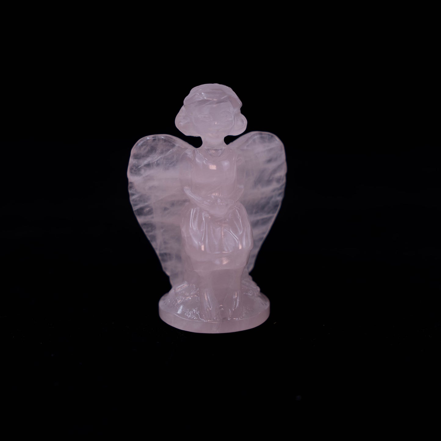 Rose Quartz Carving Fairy