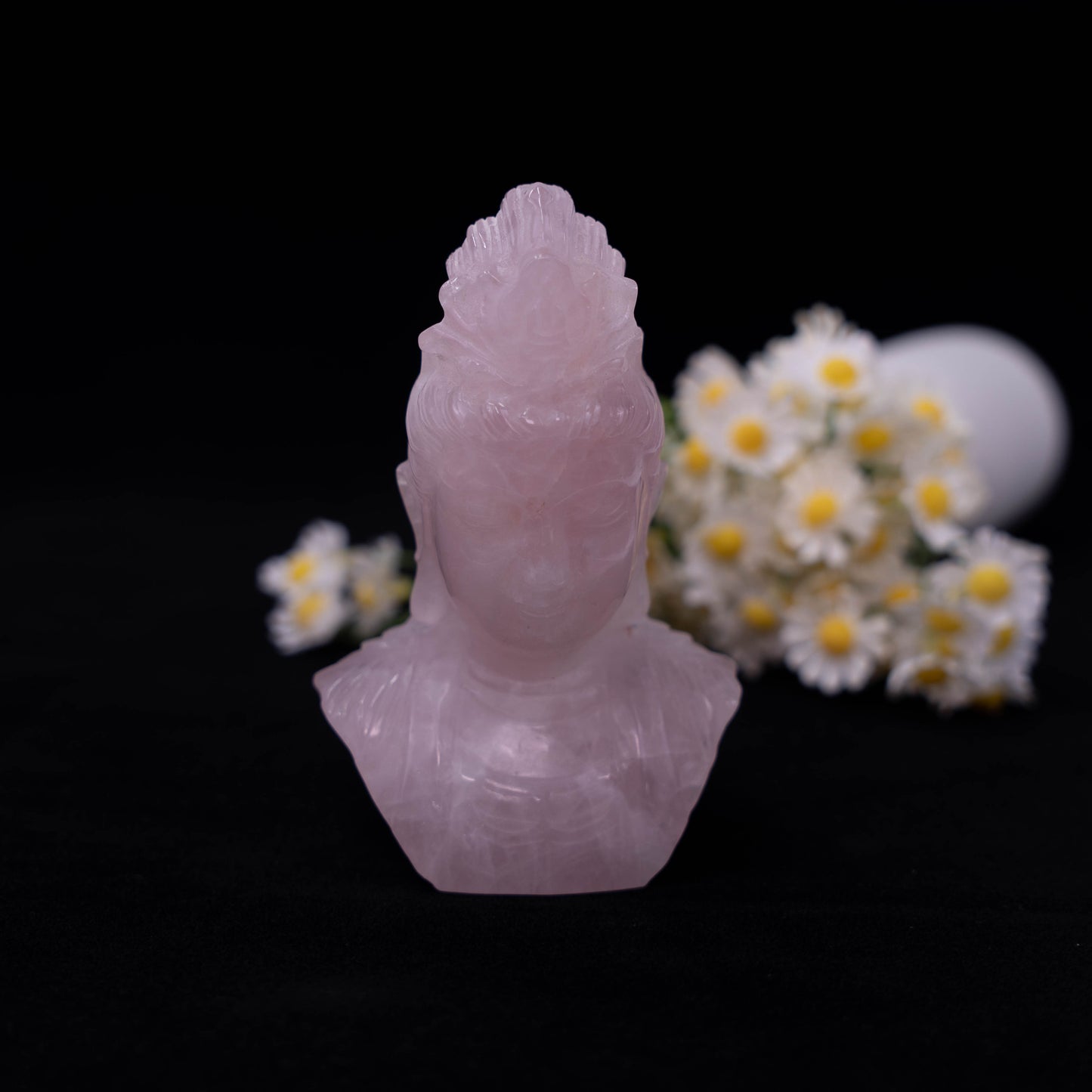 Rose Quartz Carving Buddha