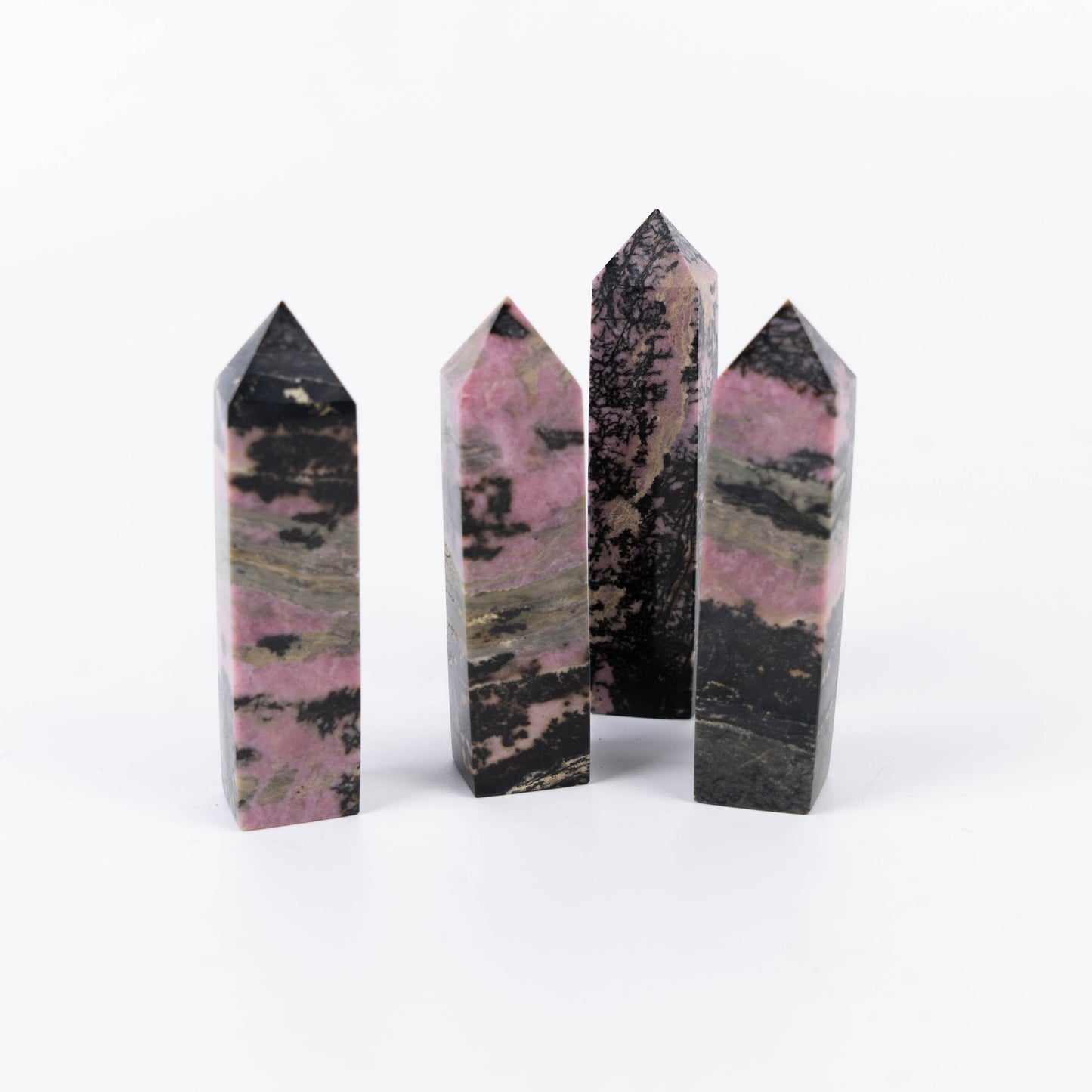 Rhodonite Obelisk Crystal Points Healing Stones