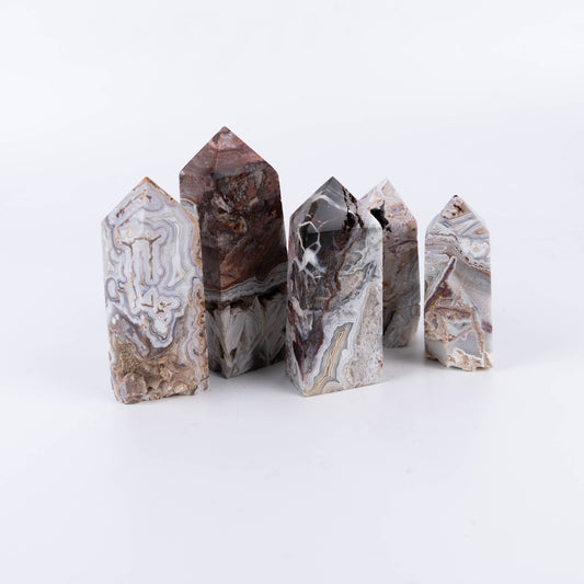 Mexican Agate Obelisk Crystal Points Home Decoration Healing Stones