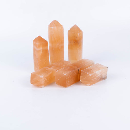 Red Selenite Obelisk Crystal Points Home Decoration