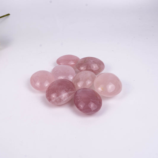 Rose Quartz Palm Stone Crystal Healing Fengshui