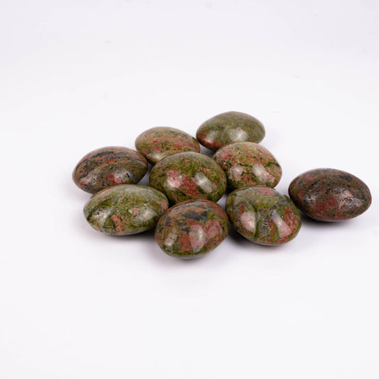 Unakite Irregular Polished Palm Stone