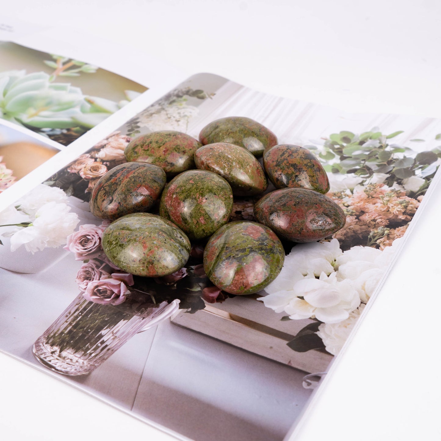 Unakite Irregular Polished Palm Stone