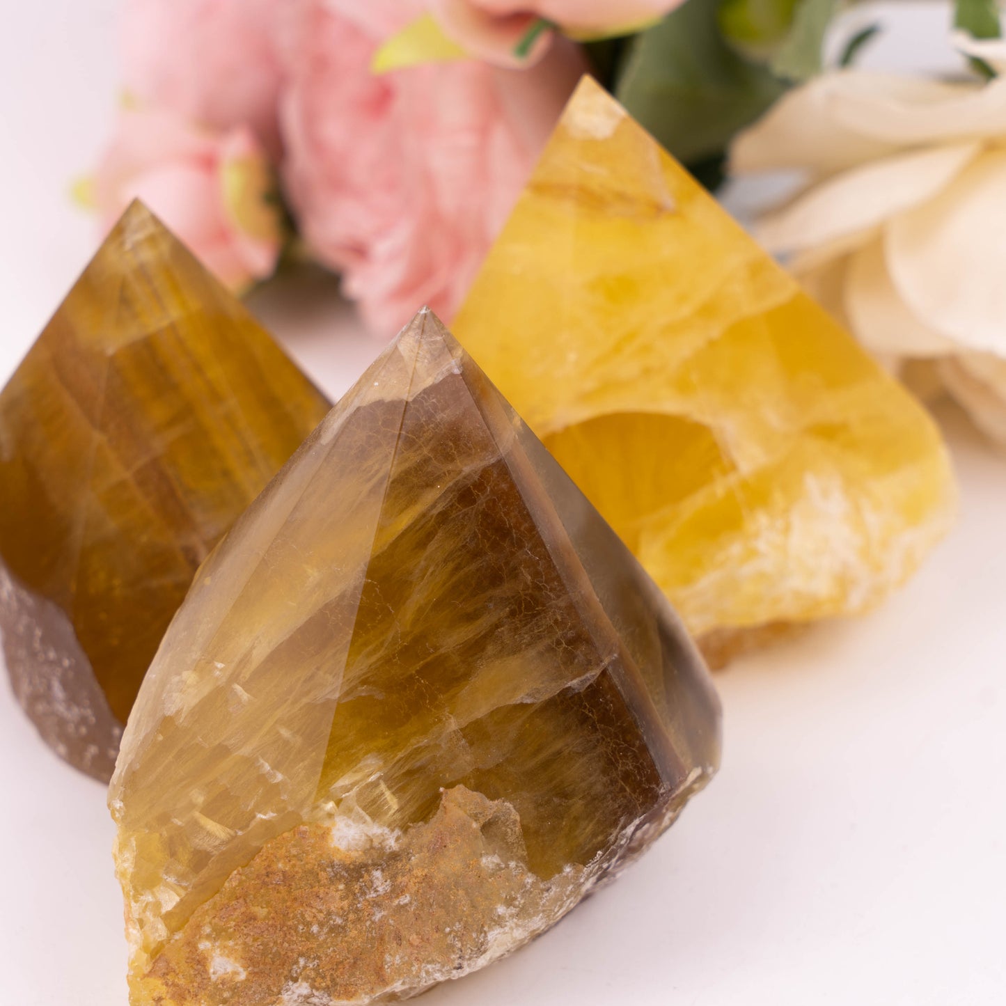 Yellow Fluorite Raw Stone Single Point