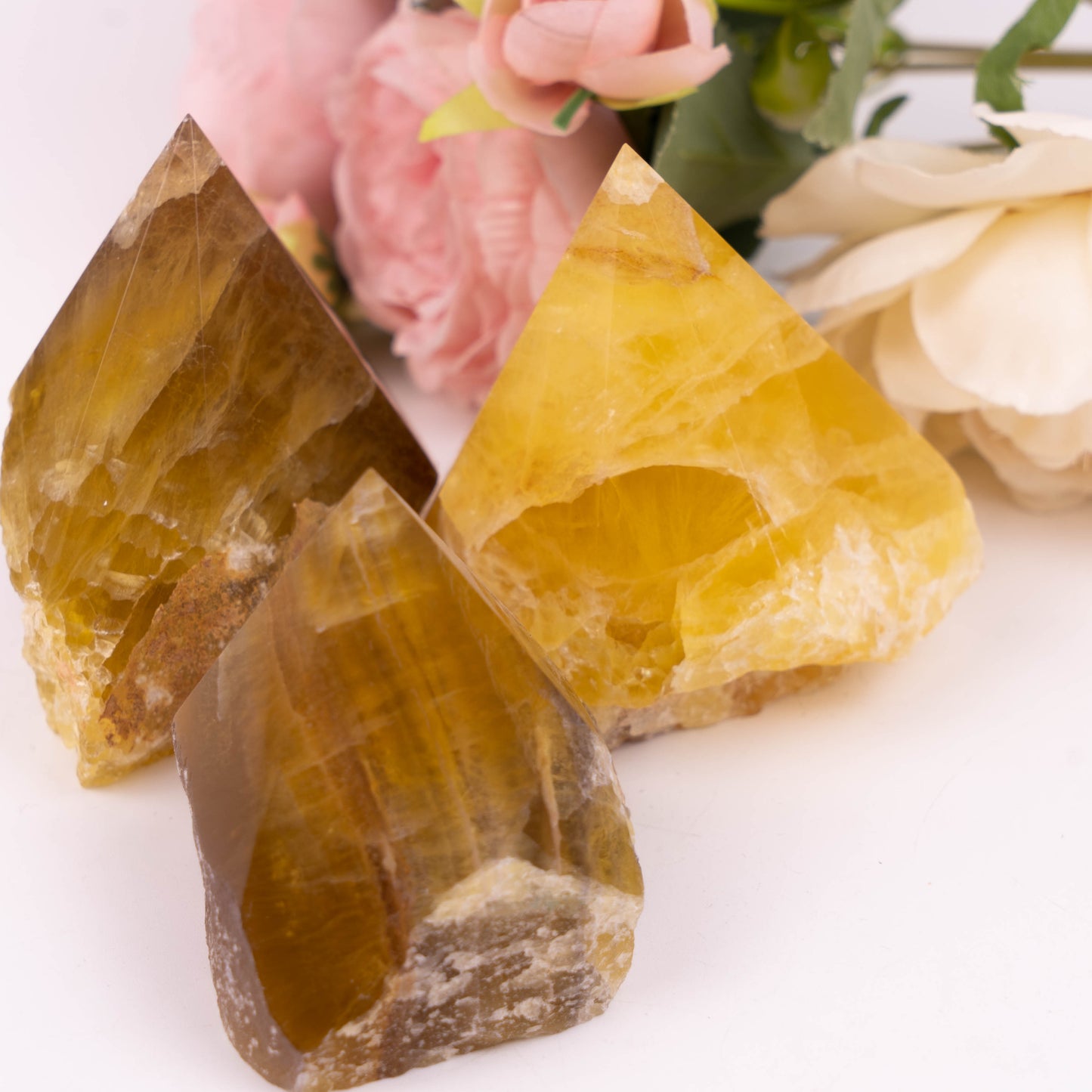 Yellow Fluorite Raw Stone Single Point