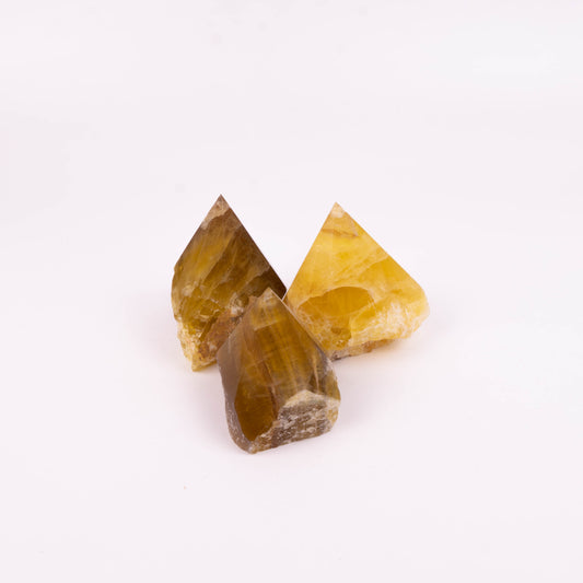 Yellow Fluorite Raw Stone Single Point