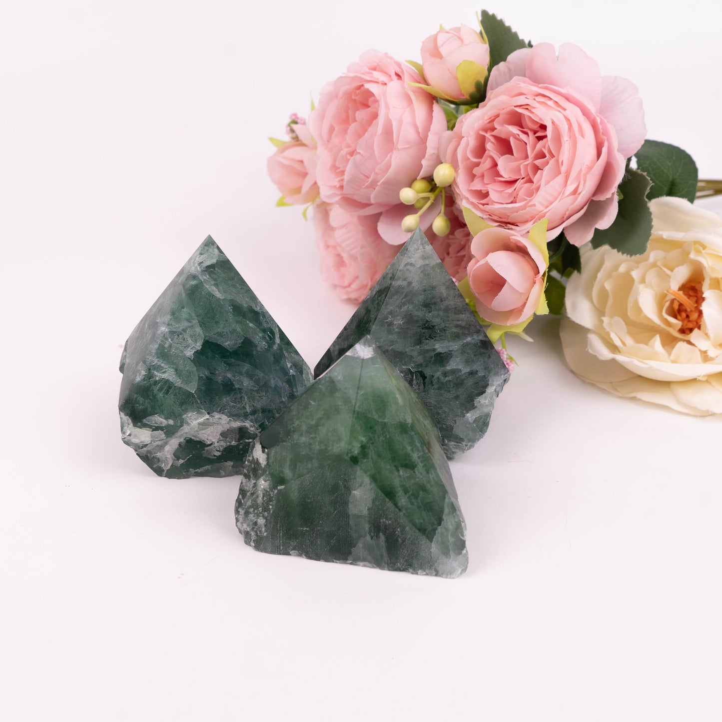 Green Fluorite Raw Stone Single Point