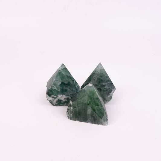 Green Fluorite Raw Stone Single Point