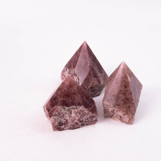 Strawberry Quartz Raw Stone Single Point