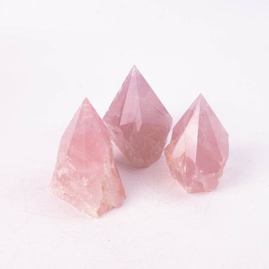 Rose Quartz Raw Stone Single Point