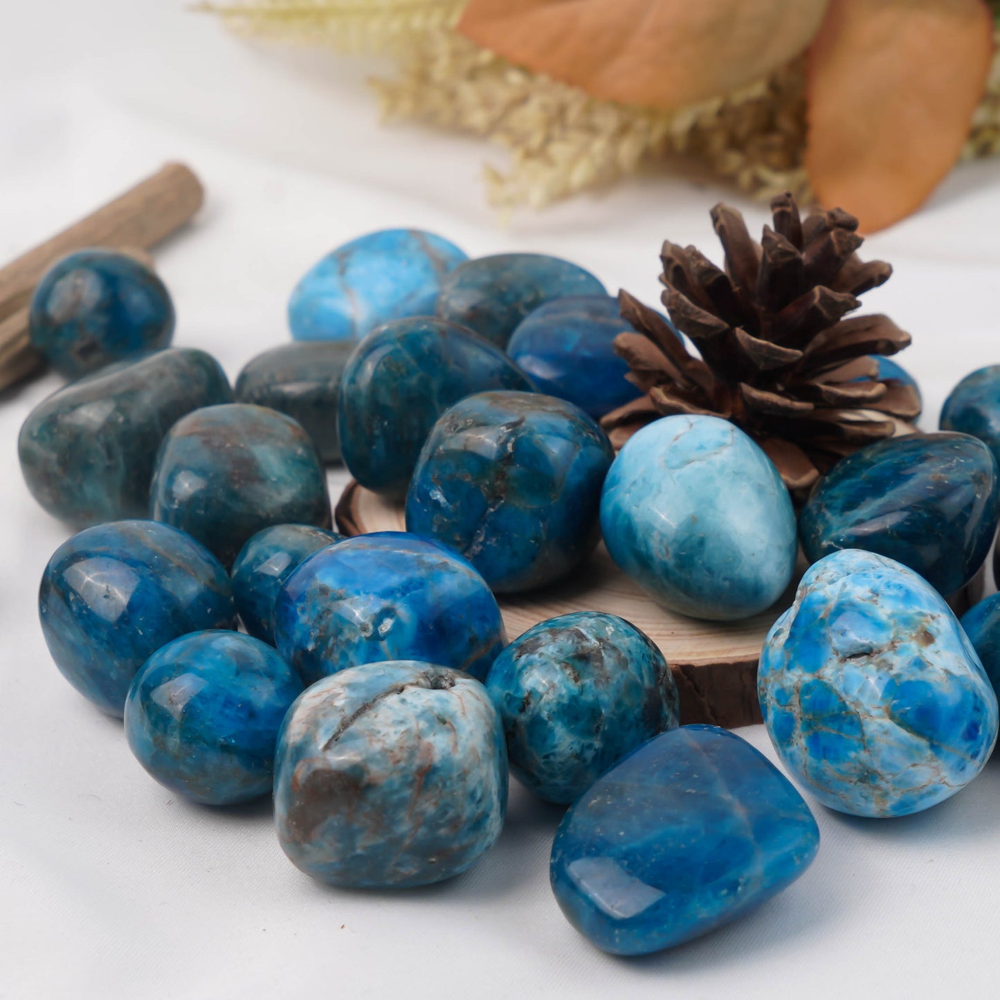 Blue Apatite Tumble Stones