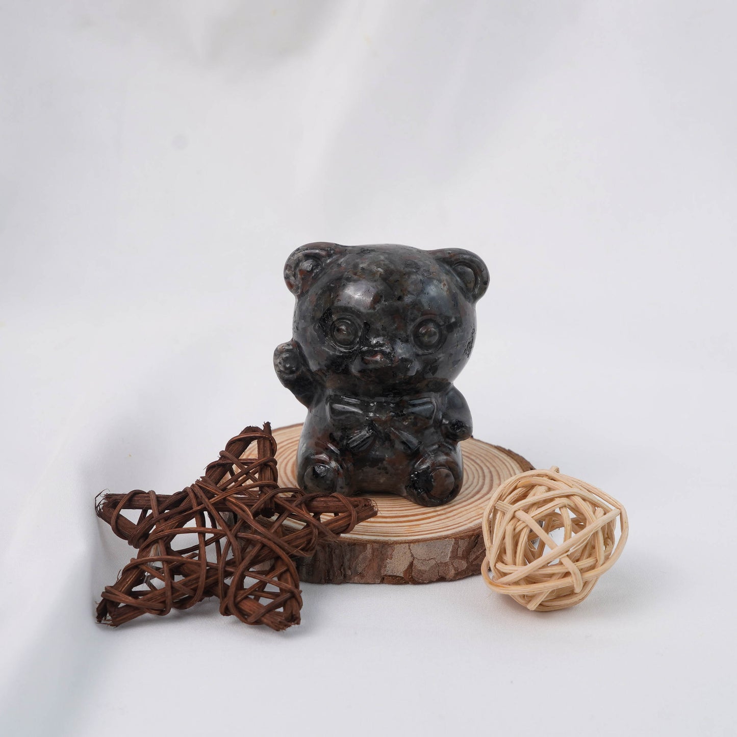 Yooperlite Stone Hand Carved Bear Ornament