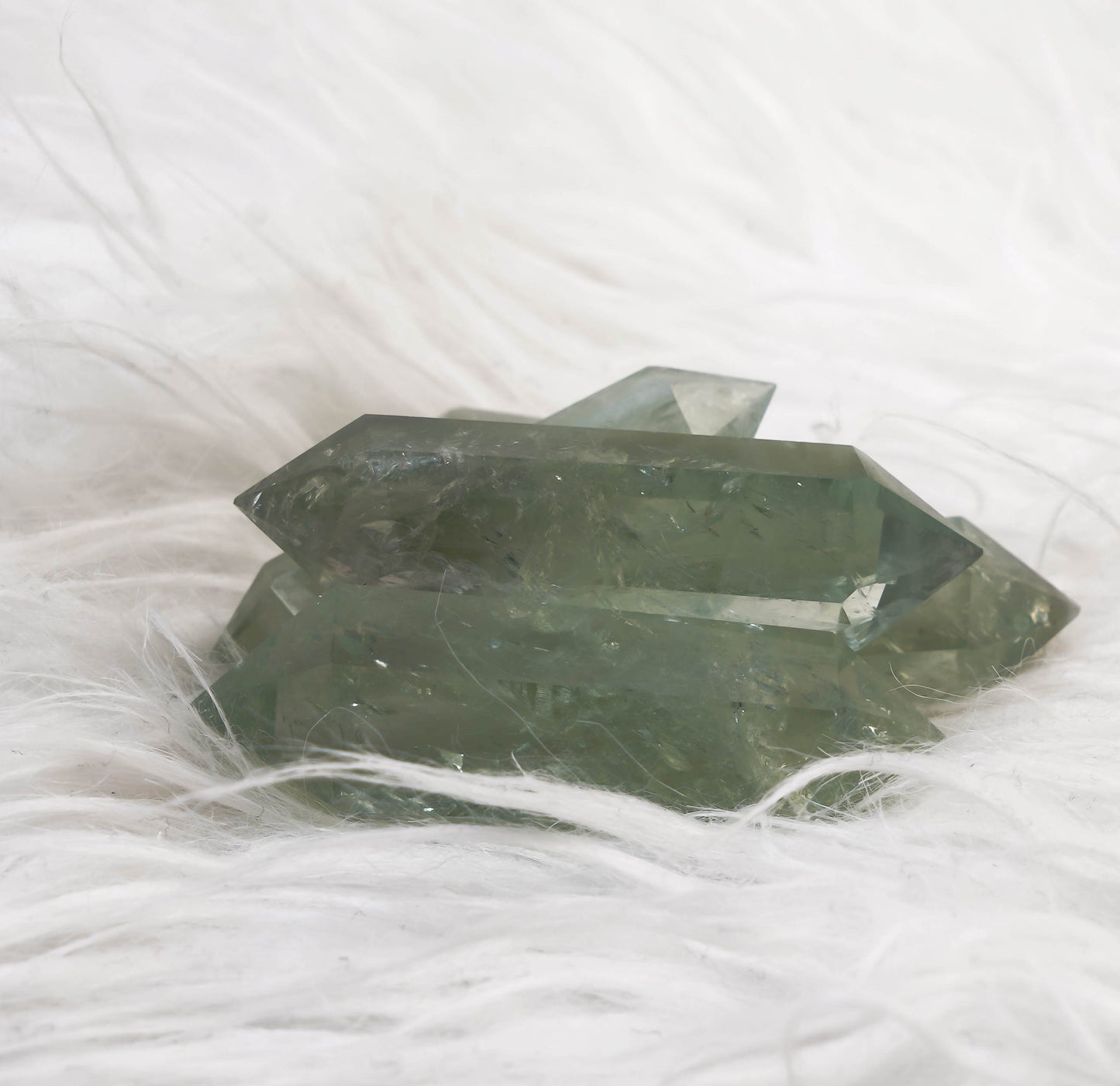 Natural Green Quartz Double Point