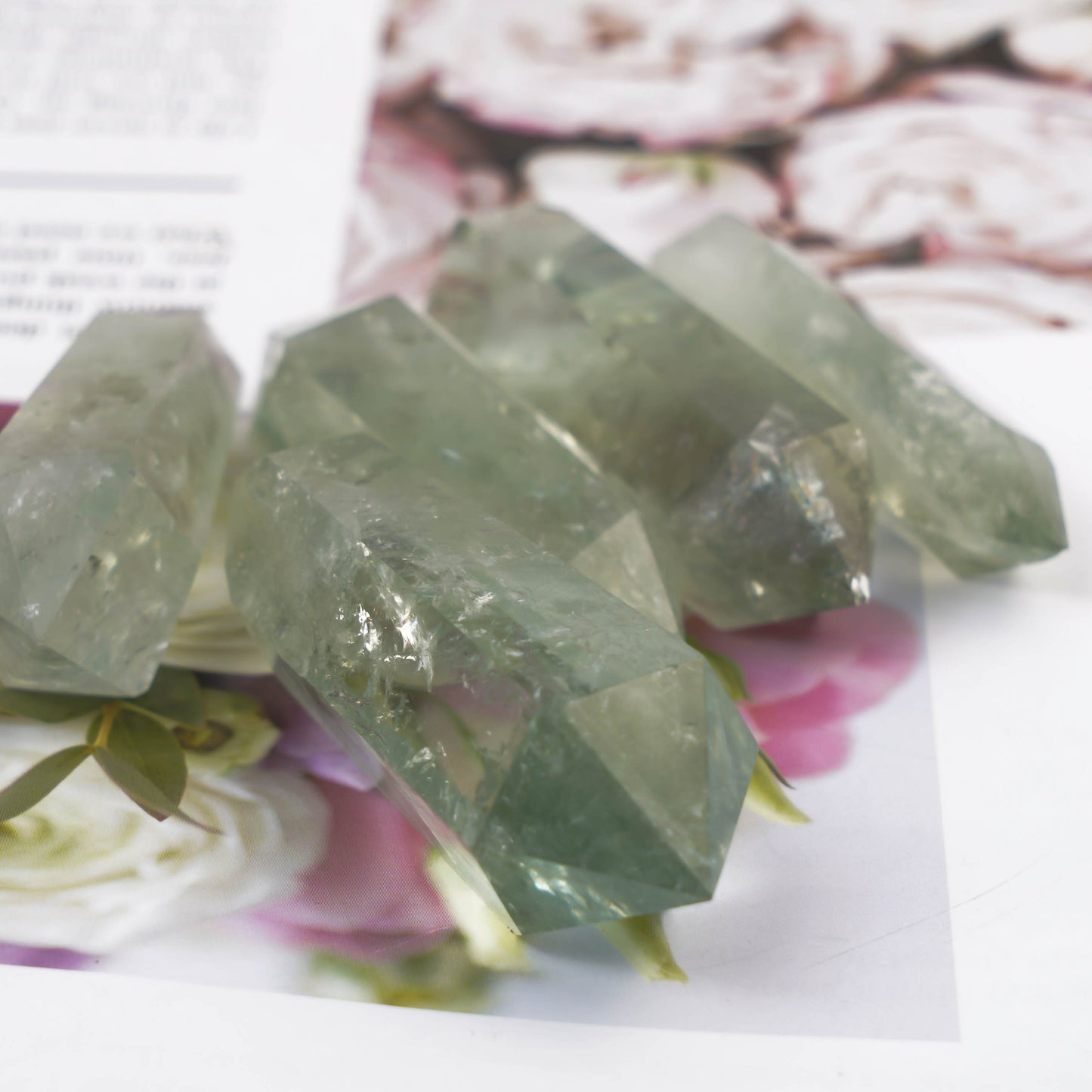 Natural Green Quartz Double Point