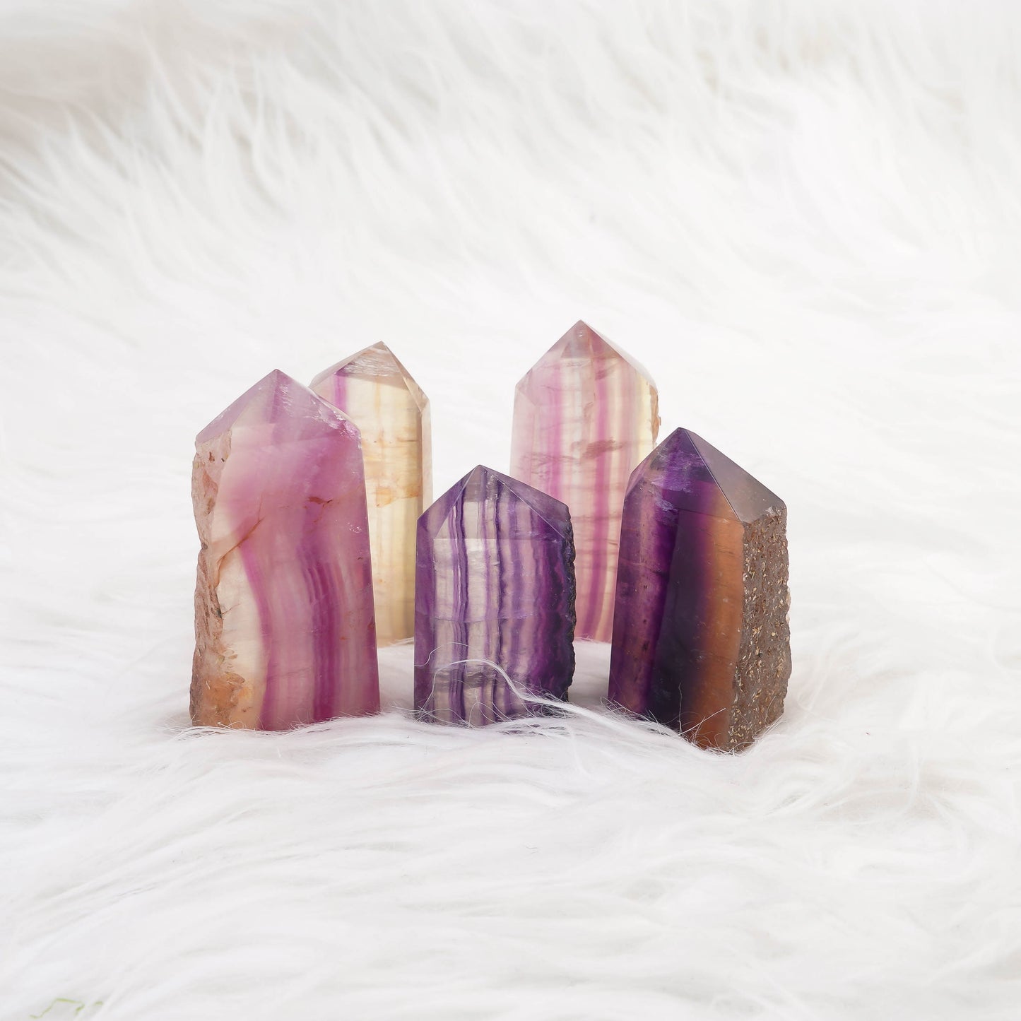 Natural Fluorite Raw Stone Single Point