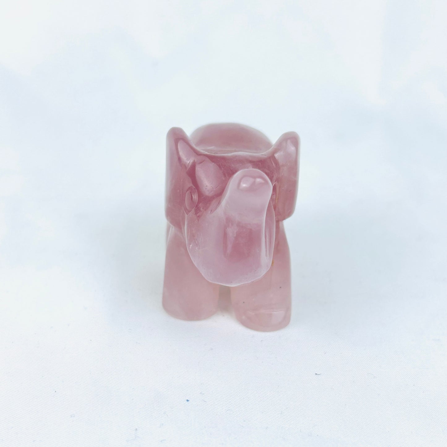 Rose Quartz Elephant Hand Carved Animal Collection Ornaments Home Create A Comfortable Mood