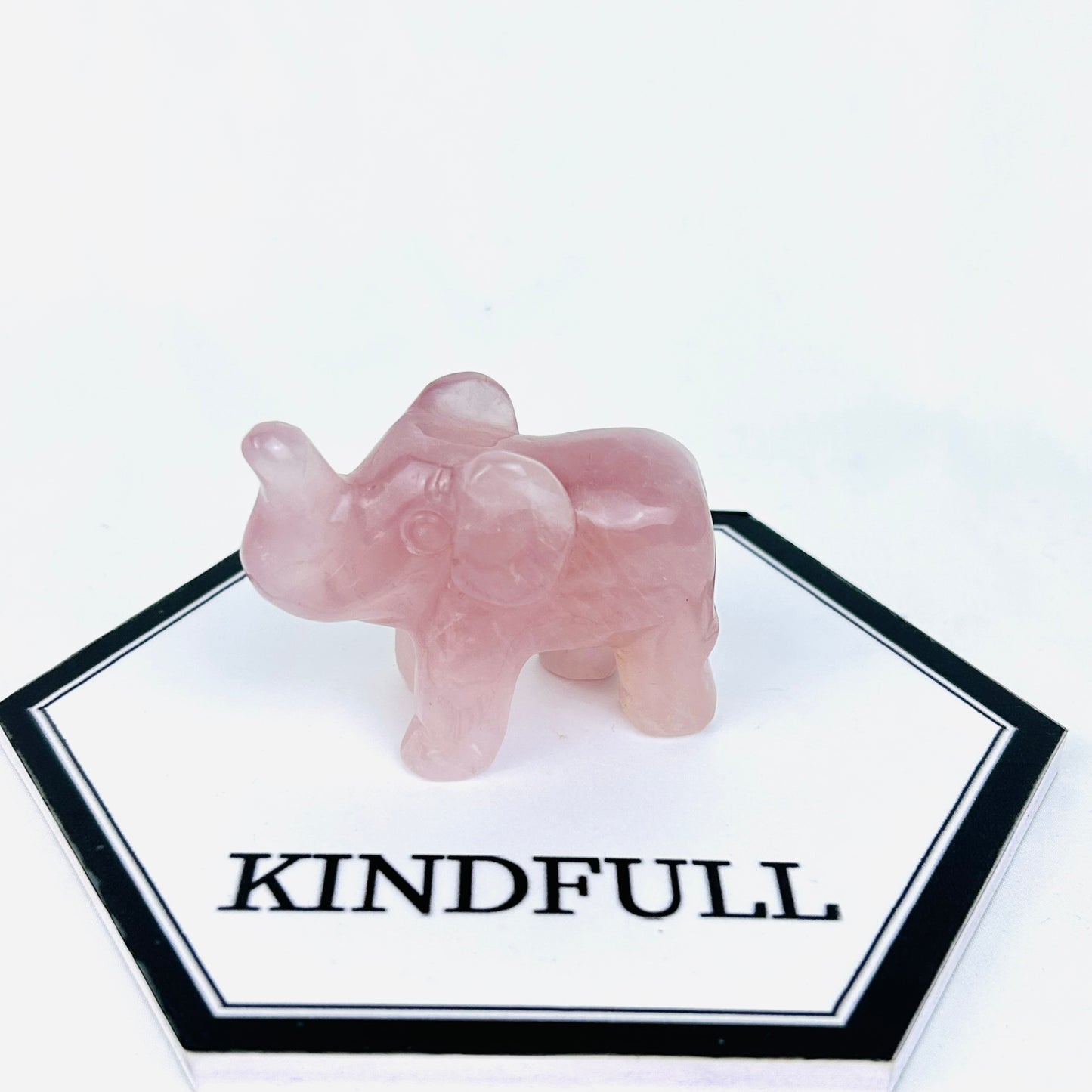 Rose Quartz Elephant Hand Carved Animal Collection Ornaments Home Create A Comfortable Mood