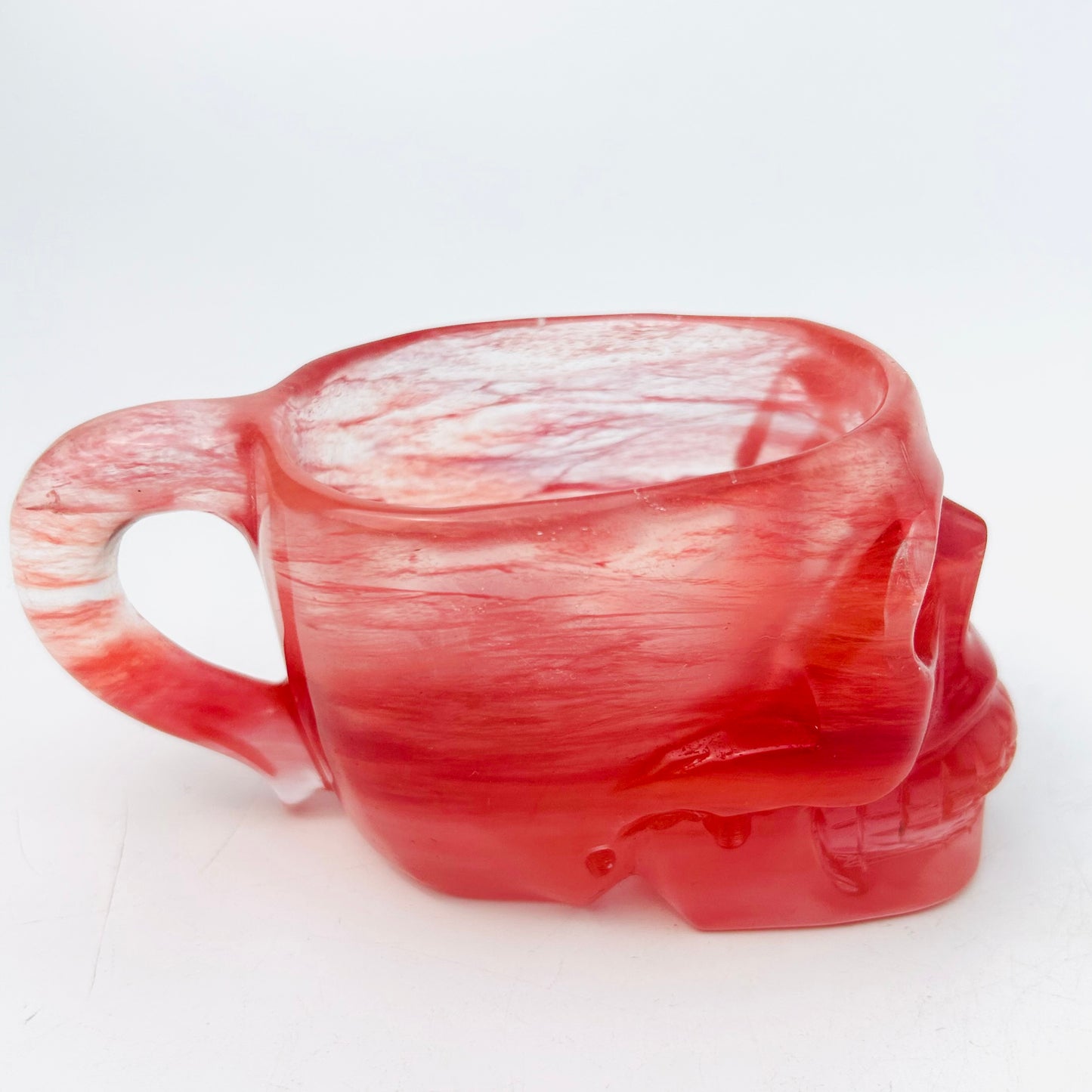 Red Melting Skull Water Cup Carving Craft Hand Craft Ornament