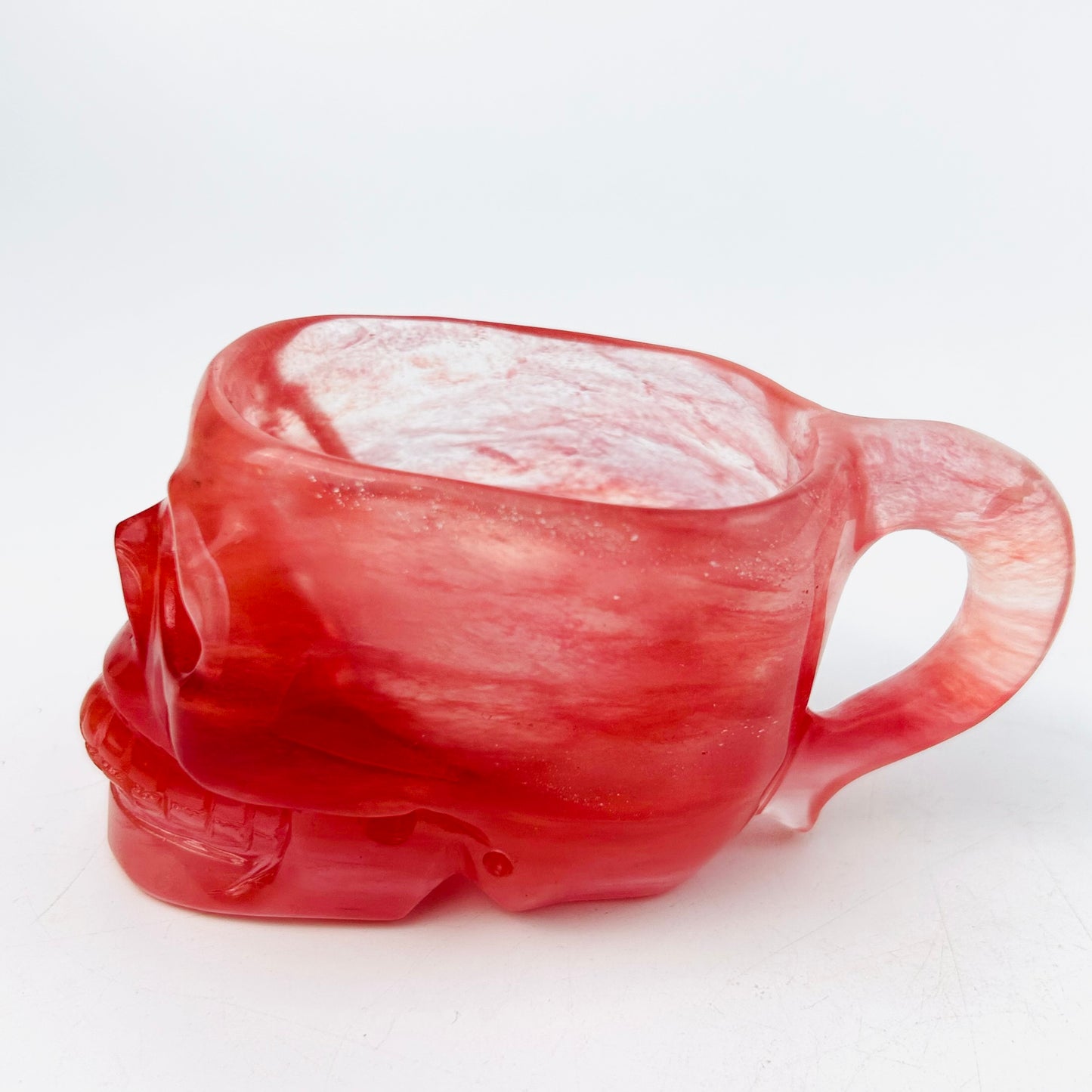 Red Melting Skull Water Cup Carving Craft Hand Craft Ornament