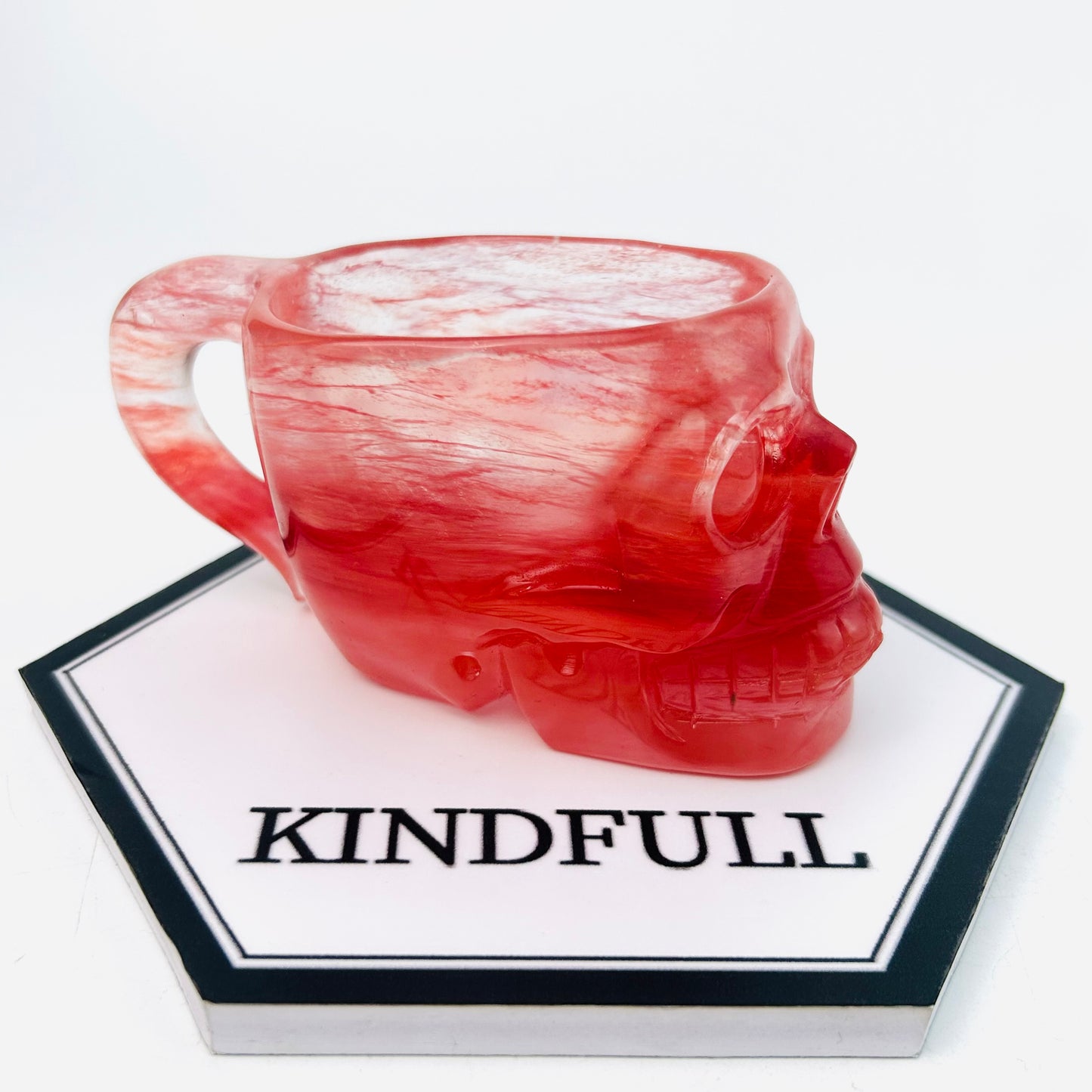 Red Melting Skull Water Cup Carving Craft Hand Craft Ornament