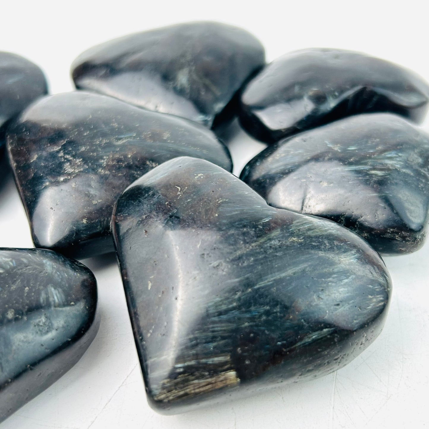 Astrophyllite Heart Palm Stones Spiritual Healing Stones