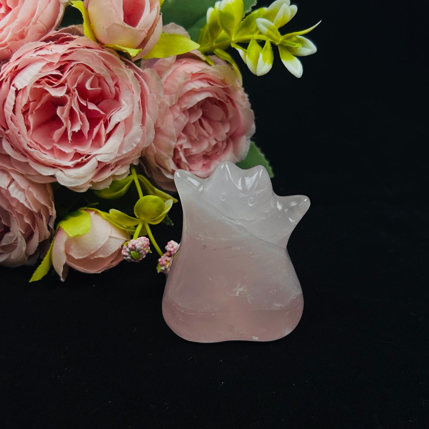 Hand Carved  Rose Quartz Dittos