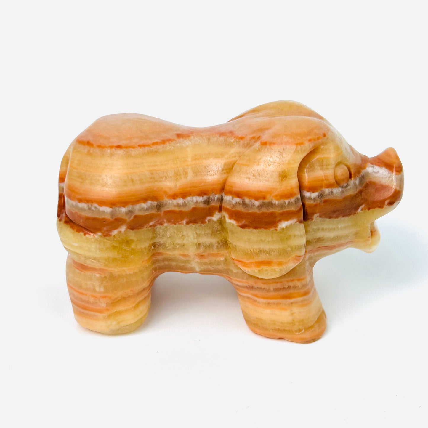 New Arrivals Hand Carved Pork Stone Pig