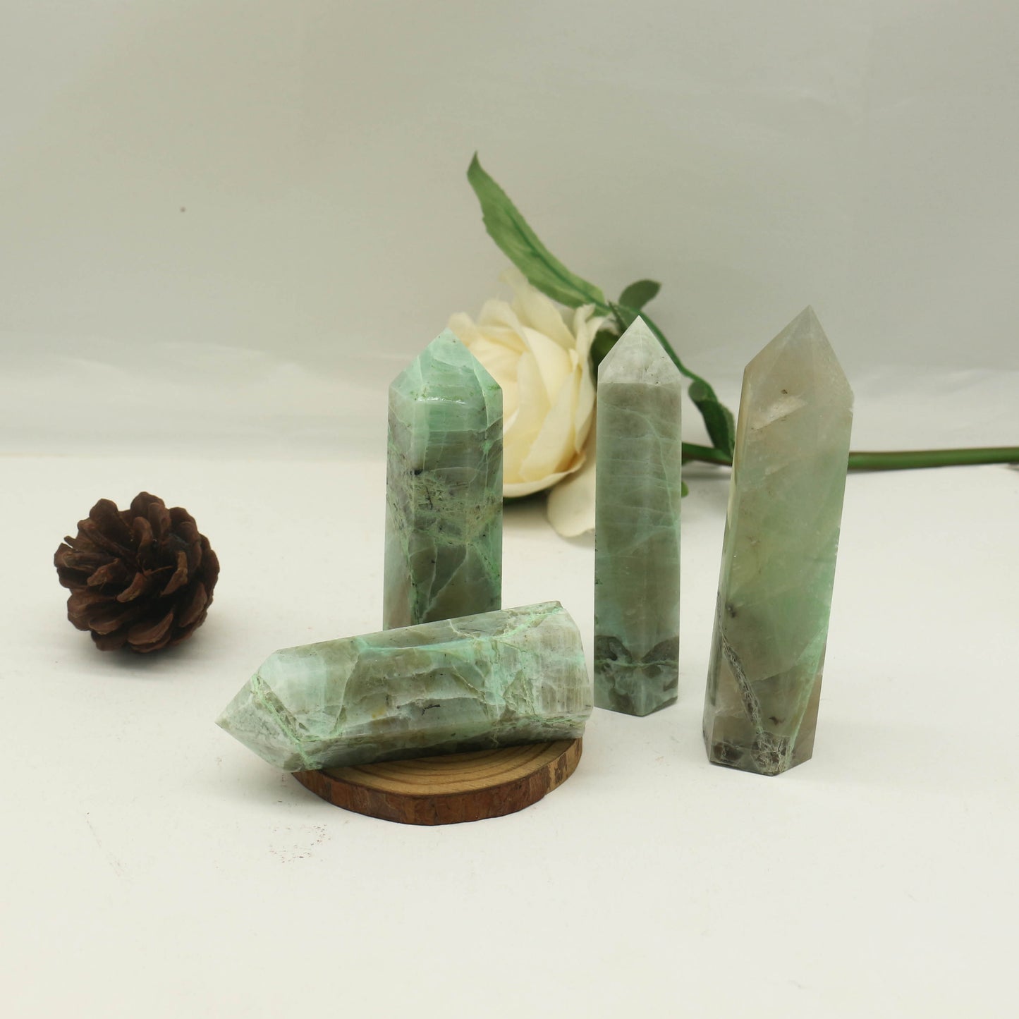 Green Moon Stone Points