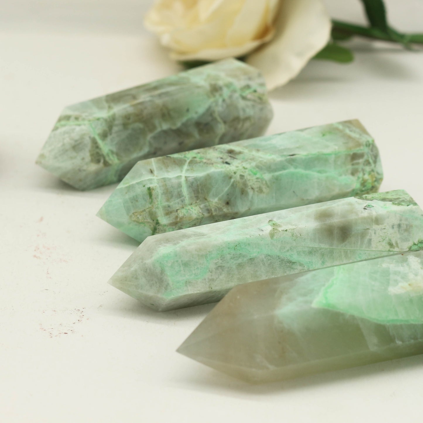 Green Moon Stone Points