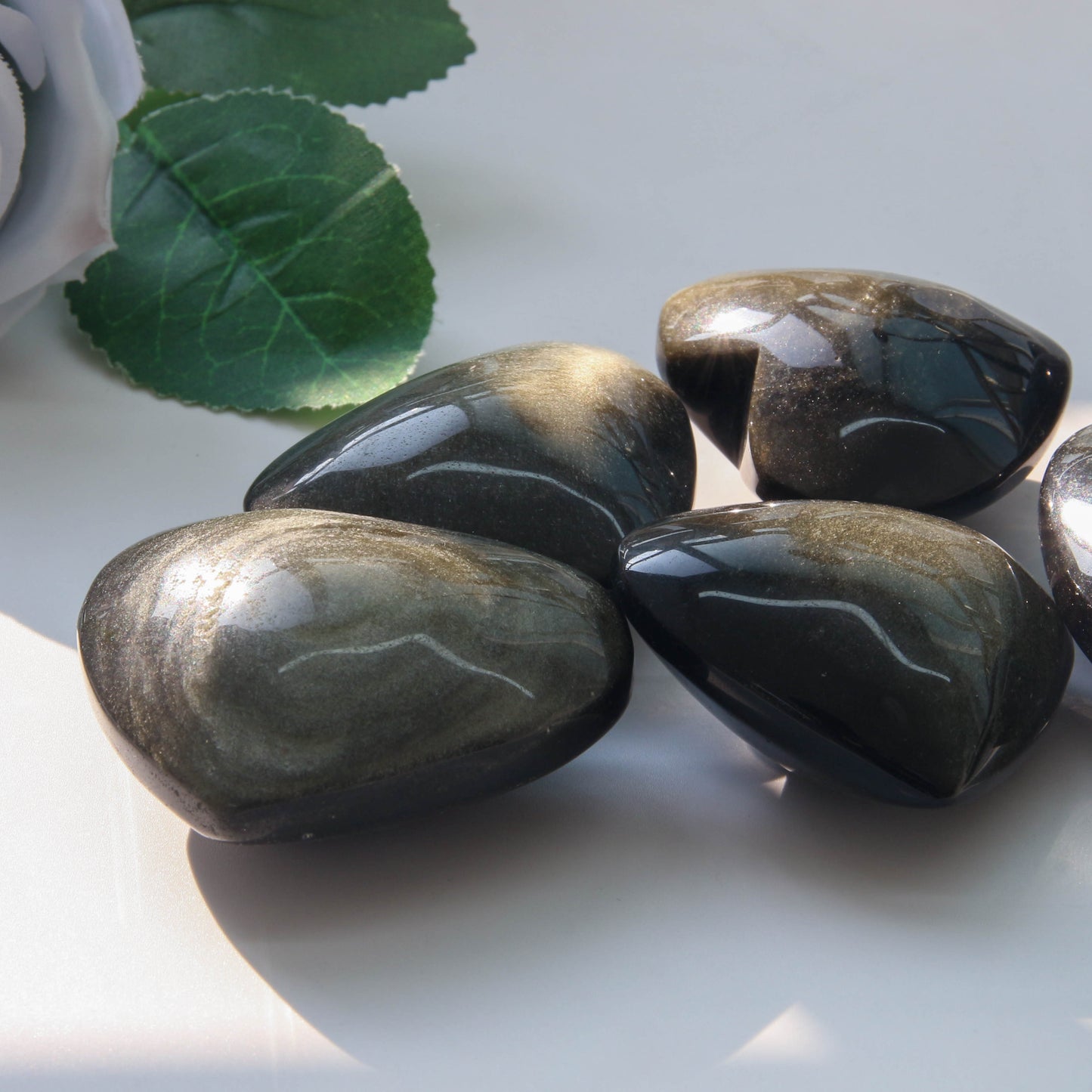 Golden Obsidian Hearts