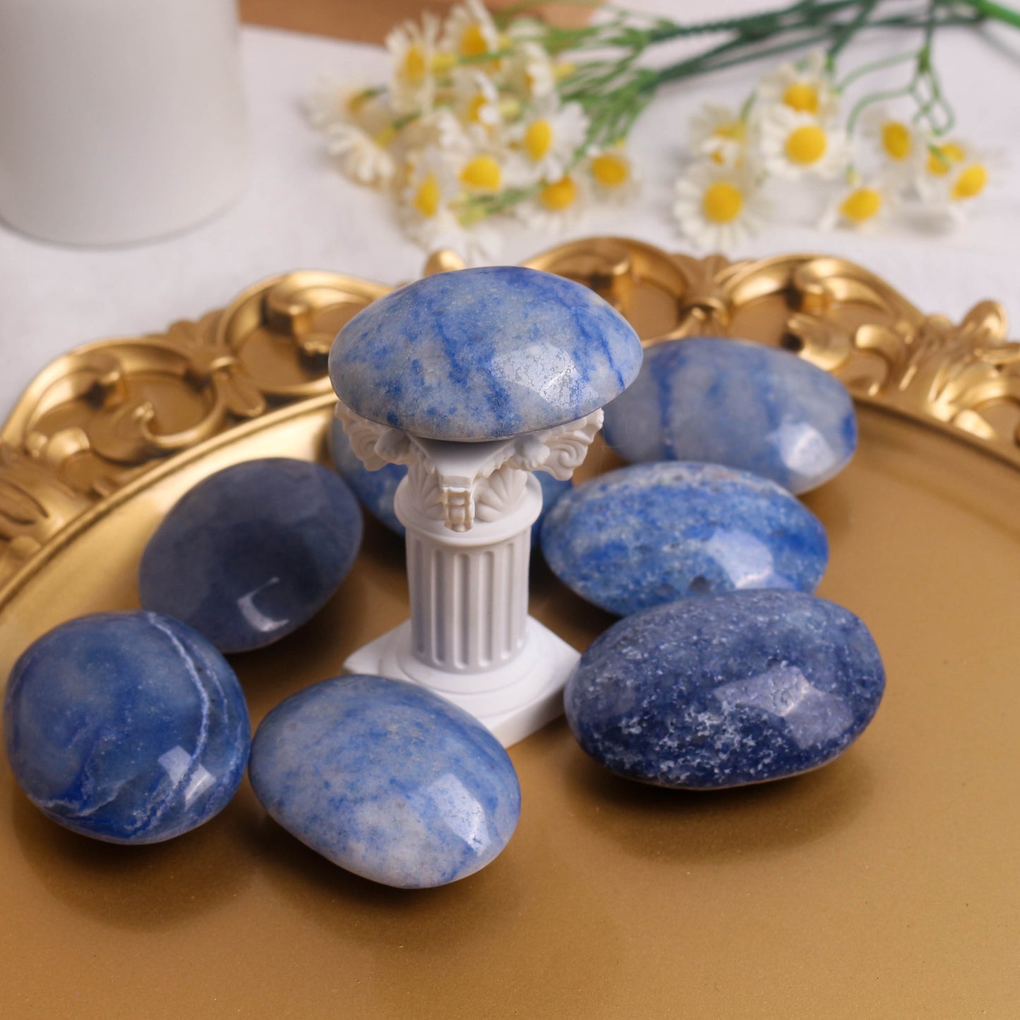 Blue Aventurine  Palm Stone