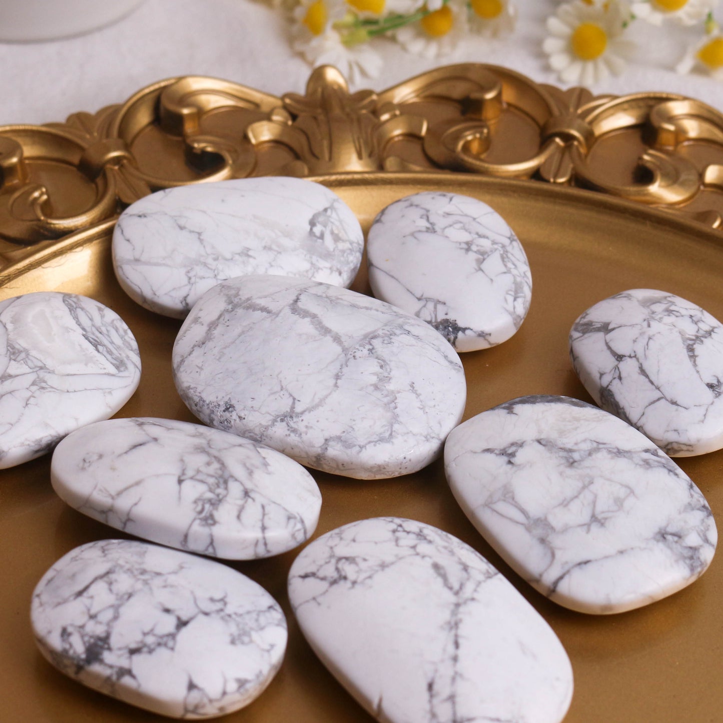 Howlite  Palm Stone