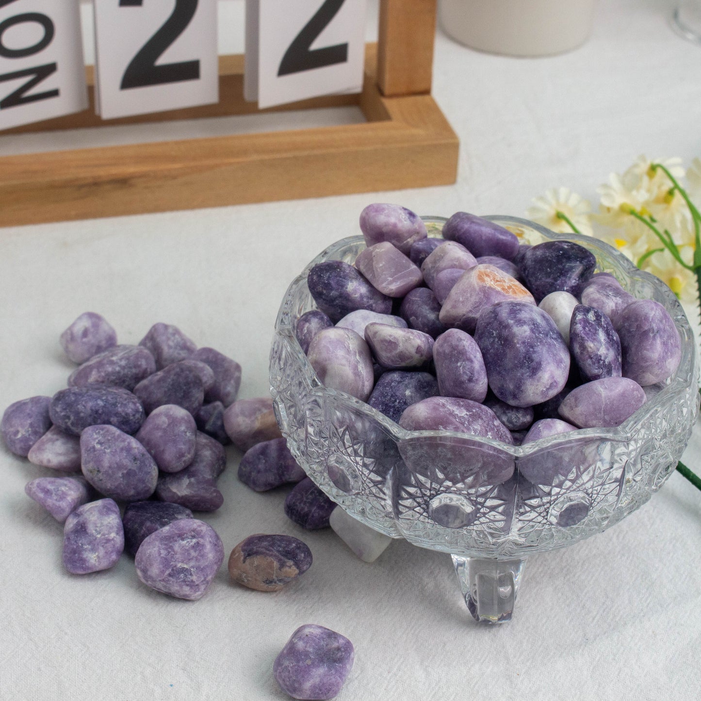 【TUMBLE STONES】Natural Lepidolite Tumble Stone