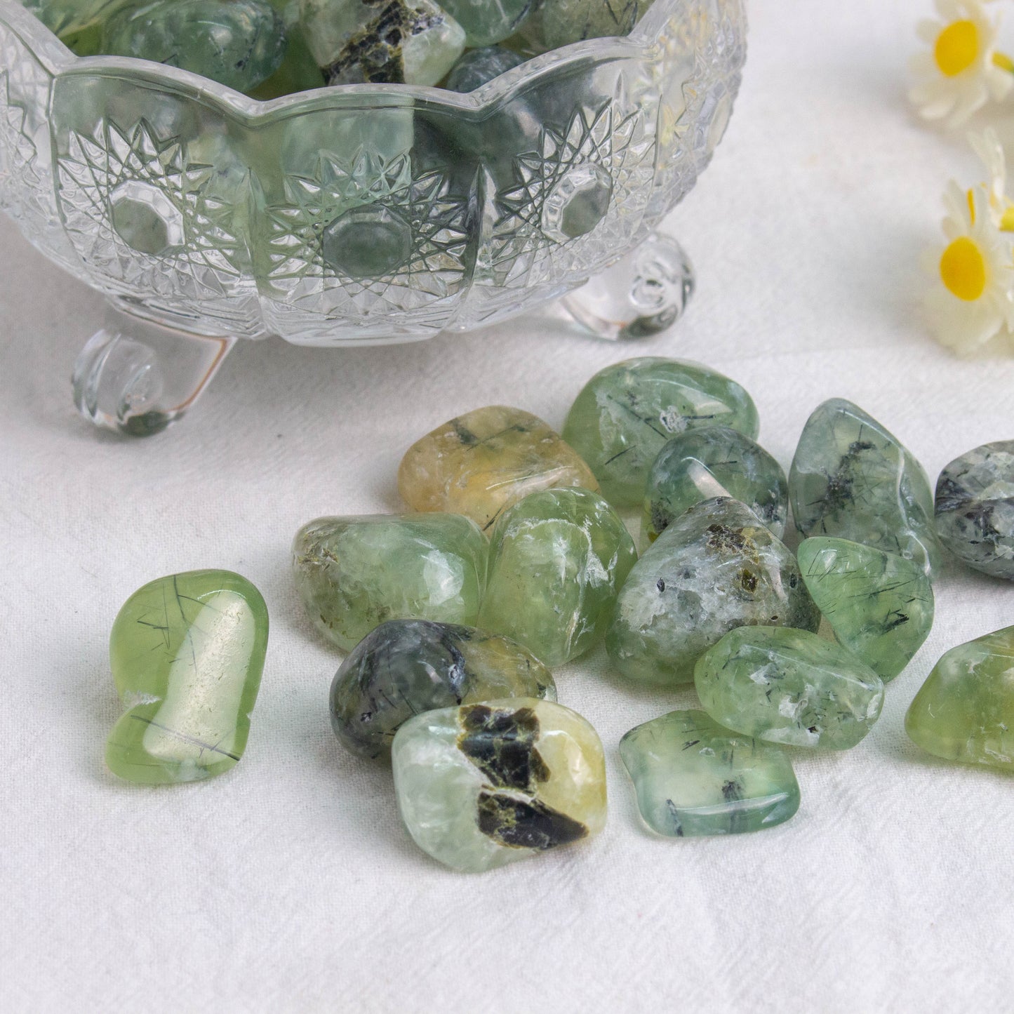 【TUMBLE STONES】Natural Prehnite Tumble Stone