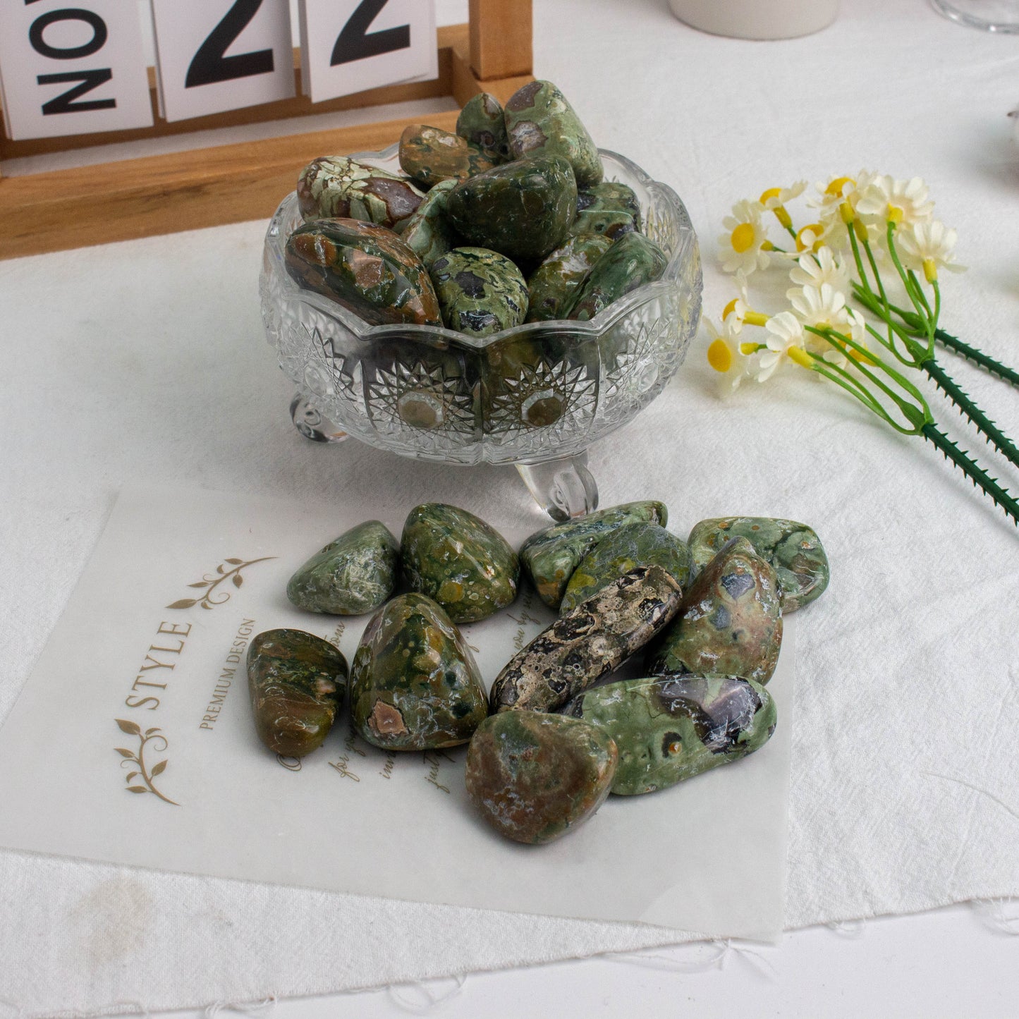 【TUMBLE STONES】Natural Rainforest Jasper Tumble Stone