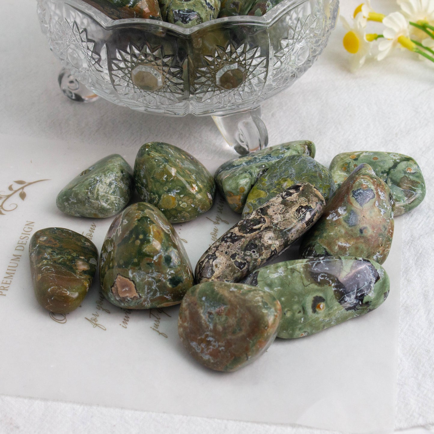 【TUMBLE STONES】Natural Rainforest Jasper Tumble Stone