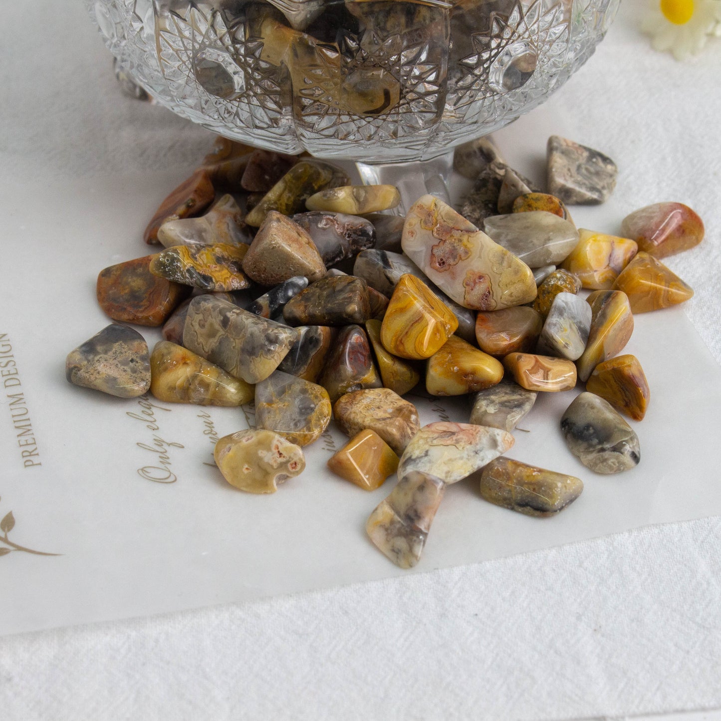 【TUMBLE STONES】Natural Crazy Agate Tumble Stone