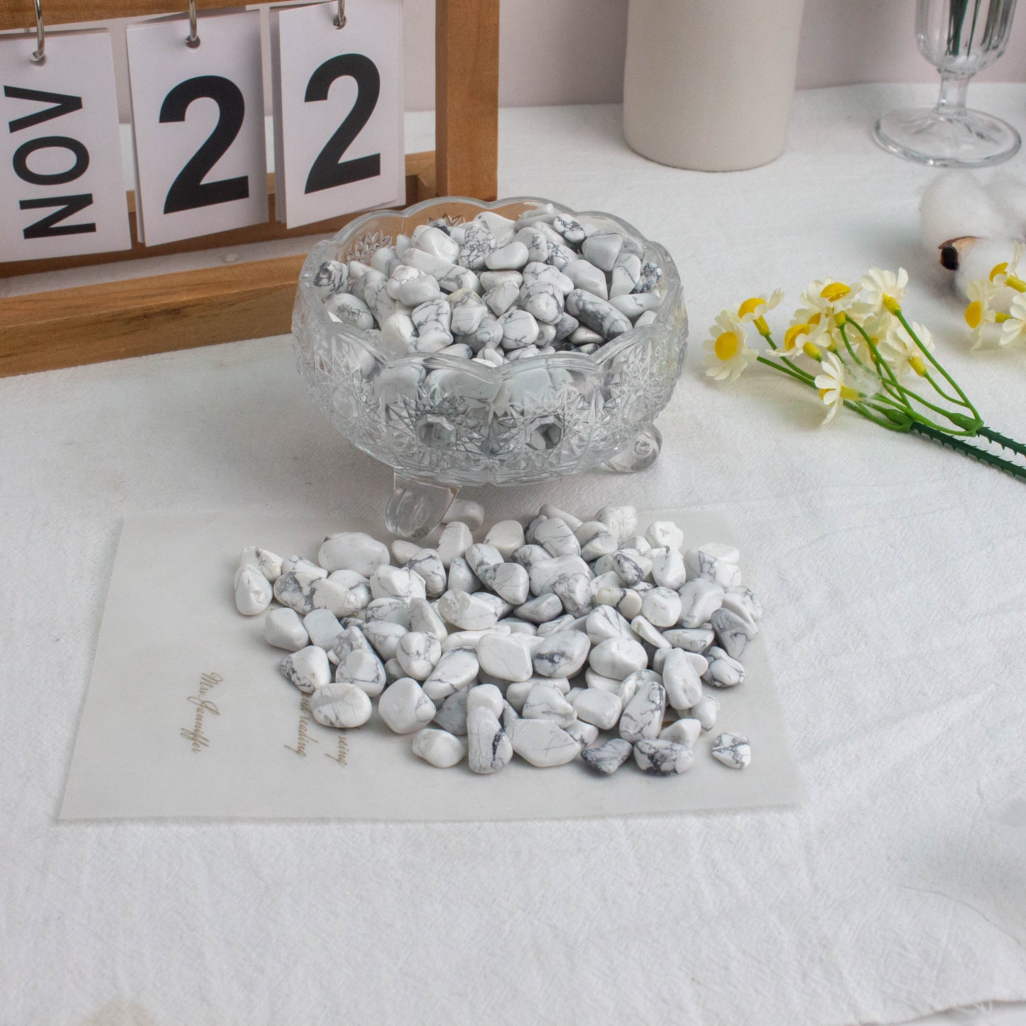 【CRYSTAL CHIPS】 Natural Howlite Chips