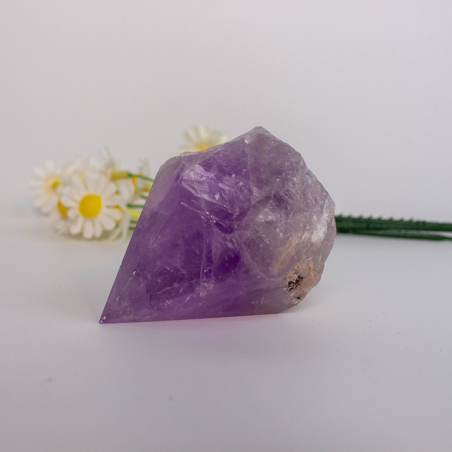 Amethyst Raw Stone With Single Point Natural Healing Crystal Stones