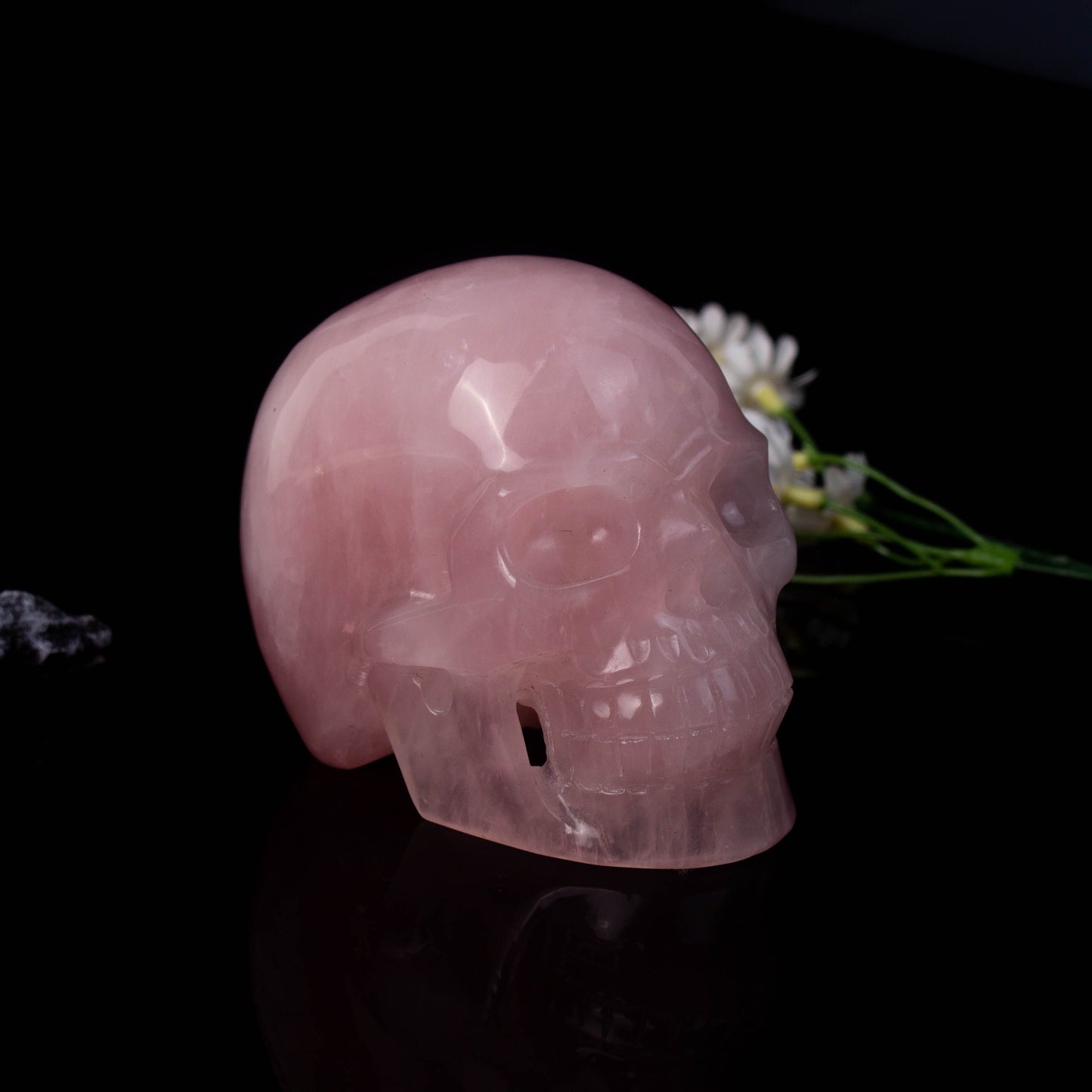 Rose Quartz Skull