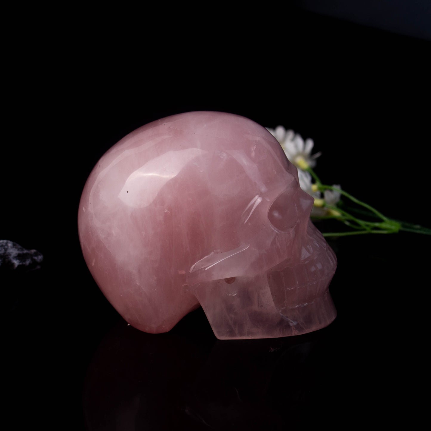 Rose Quartz Skull